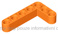 32526 Orange Technic, Liftarm, Modified Bent Thick L-Shape 3 x 5