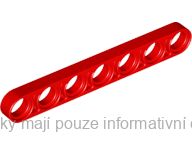 32065 Red Technic, Liftarm Thin 1 x 7