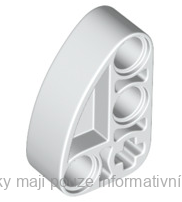 71708 White Technic, Liftarm, Modified L-Shape Quarter Ellipse Thick 2 x 3