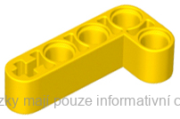 32140 Yellow Technic, Liftarm, Modified Bent Thick L-Shape 2 x 4