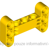 14720 Yellow Technic, Liftarm, Modified H-Shape Thick 3 x 5 Perpendicular