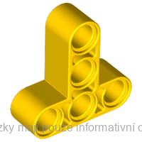 60484 Yellow Technic, Liftarm, Modified T-Shape Thick 3 x 3