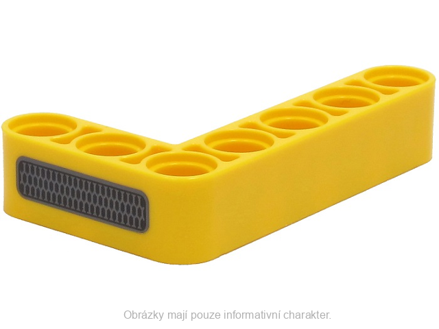 32526pb023 Yellow Technic, Liftarm, Modified Bent Thick L-Shape 3 x 5