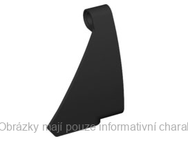 80274 Black Technic, Panel Curved #62 5 x 4 Tapered Right