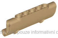 24119 Dark Tan Technic, Panel Curved 7 x 3 with 2 Pin Holes