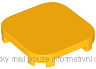 68869 Bright Light Orange Tile, Modified 4 x 4 with Rounded Corners