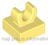 15712 Bright Light Yellow Tile, Modified 1 x 1 with Open O Clip