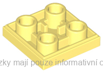 11203 Bright Light Yellow Tile, Modified 2 x 2 Inverted
