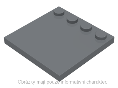 6179 Dark Bluish Gray Tile, Modified 4 x 4 with Studs on Edge