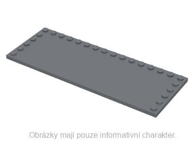 6205 Dark Bluish Gray Tile, Modified 6 x 16 with Studs on Edges