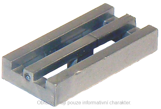 2412b Flat Silver Tile, Modified 1 x 2 Grille with Bottom Groove / Lip