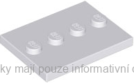 88646 Light Bluish Gray Tile, Modified 3 x 4 with 4 Studs in Center