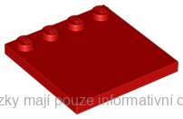 6179 Red Tile, Modified 4 x 4 with Studs on Edge