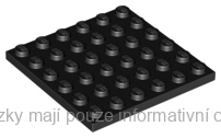 3958 Black Plate 6 x 6