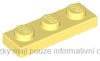 3623 Bright Light Yellow Plate 1 x 3