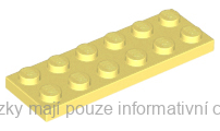 3795 Bright Light Yellow Plate 2 x 6