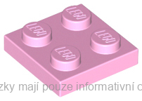 3022 Bright Pink Plate 2 x 2