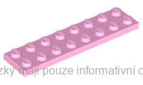 3034 Bright Pink Plate 2 x 8