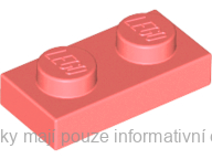 3023 Coral Plate 1 x 2