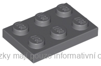 3021 Dark Bluish Gray Plate 2 x 3