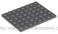 3036 Dark Bluish Gray Plate 6 x 8