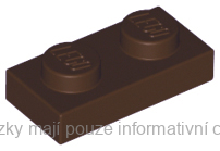 3023 Dark Brown Plate 1 x 2
