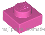 3024 Dark Pink Plate 1 x 1