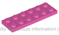 3795 Dark Pink Plate 2 x 6