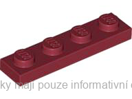 3710 Dark Red Plate 1 x 4