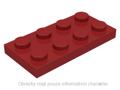3020 Dark Red Plate 2 x 4