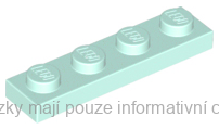 3710 Light Aqua Plate 1 x 4