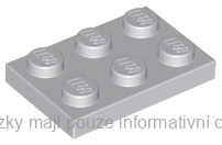 3021 Light Bluish Gray Plate 2 x 3