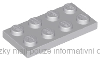 3020 Light Bluish Gray Plate 2 x 4
