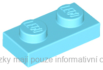 3023 Medium Azure Plate 1 x 2
