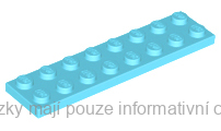 3034 Medium Azure Plate 2 x 8