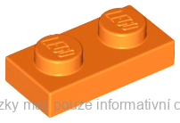 3023 Orange Plate 1 x 2