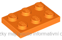 3021 Orange Plate 2 x 3