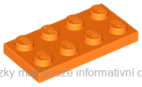 3020 Orange Plate 2 x 4