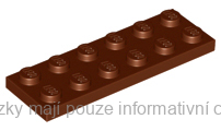 3795 Reddish Brown Plate 2 x 6