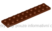 3832 Reddish Brown Plate 2 x 10