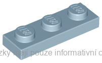 3623 Sand Blue Plate 1 x 3