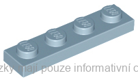 3710 Sand Blue Plate 1 x 4