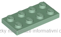 3020 Sand Green Plate 2 x 4