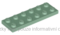 3795 Sand Green Plate 2 x 6