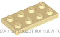 3020 Tan Plate 2 x 4