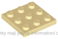 11212 Tan Plate 3 x 3
