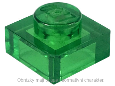 3024 Trans-Green Plate 1 x 1