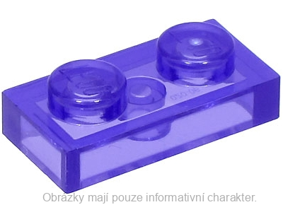 3023 Trans-Purple Plate 1 x 2