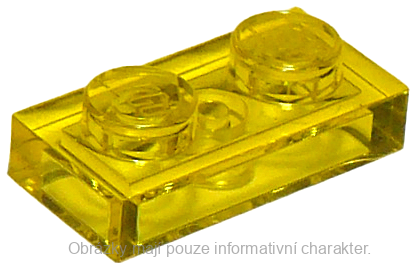 3023 Trans-Yellow Plate 1 x 2