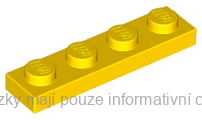 3710 Yellow Plate 1 x 4